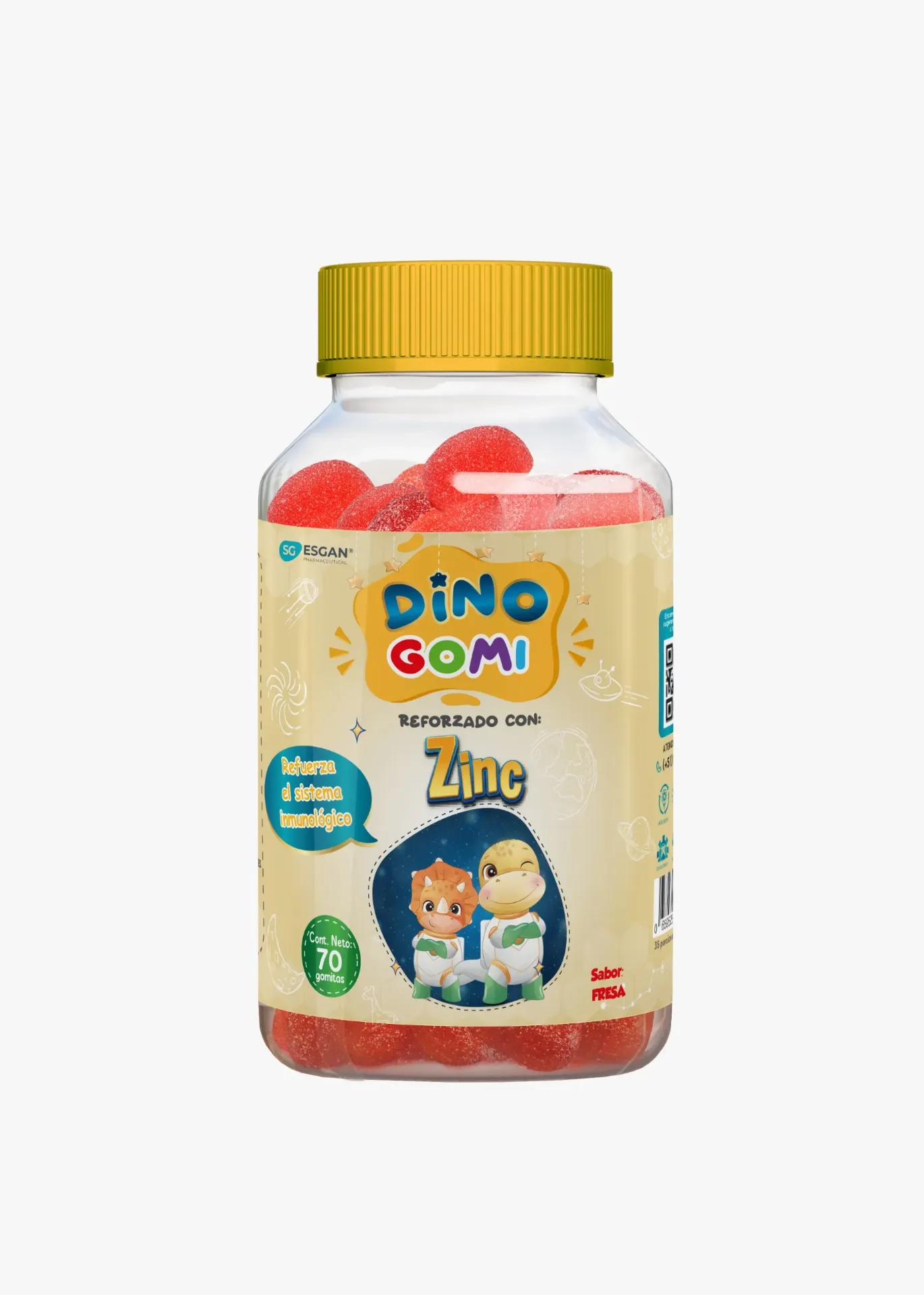 GOMITAS DE ZINC - DINO KIDS